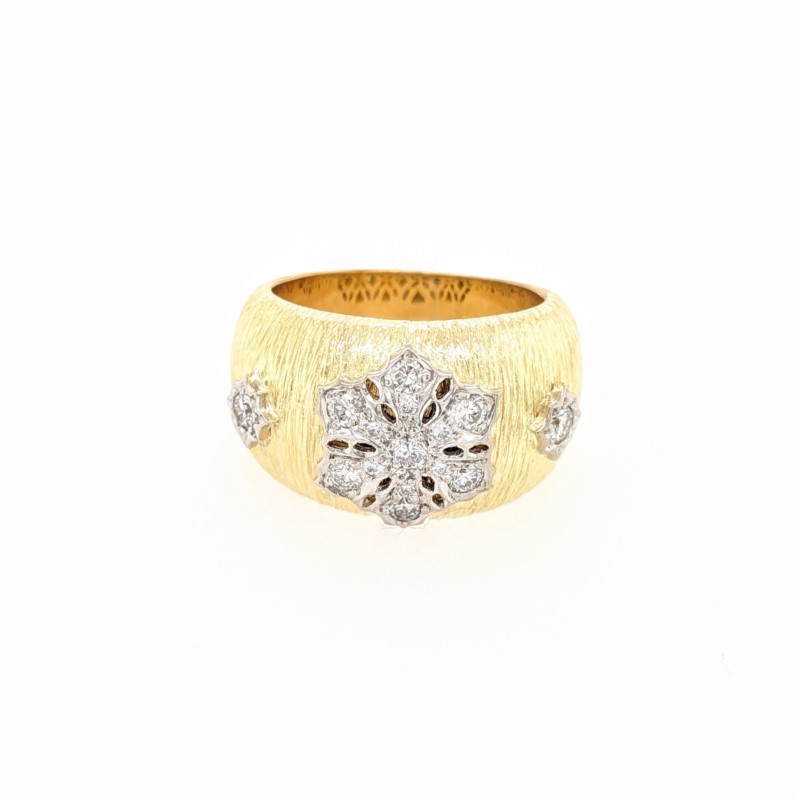 Diamond Floral Design Ring