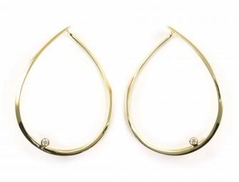 Diamond Open Drop Earrings