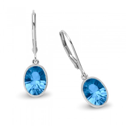 Blue Topaz Drop Earrings