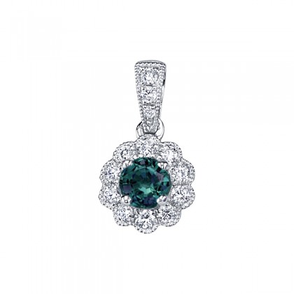 Alexandrite and Diamond Necklace