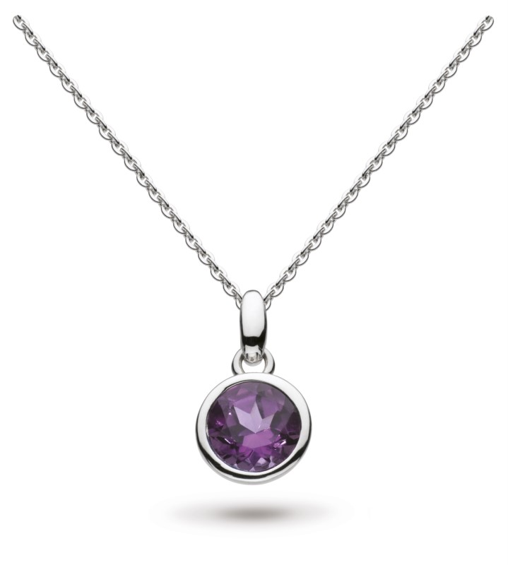 Amethyst Bezel Necklace
