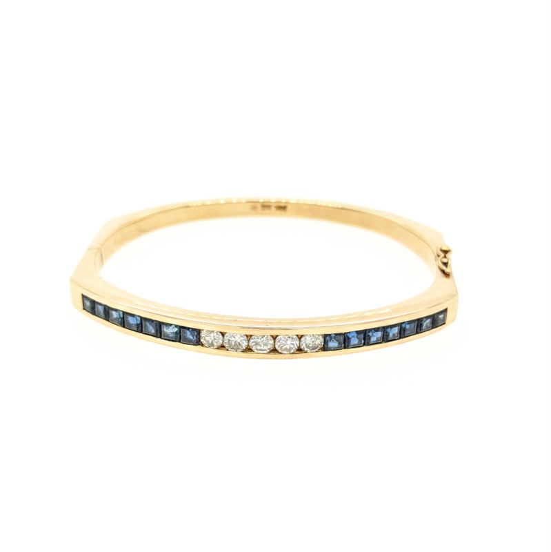 Sapphire and Diamond Bangle